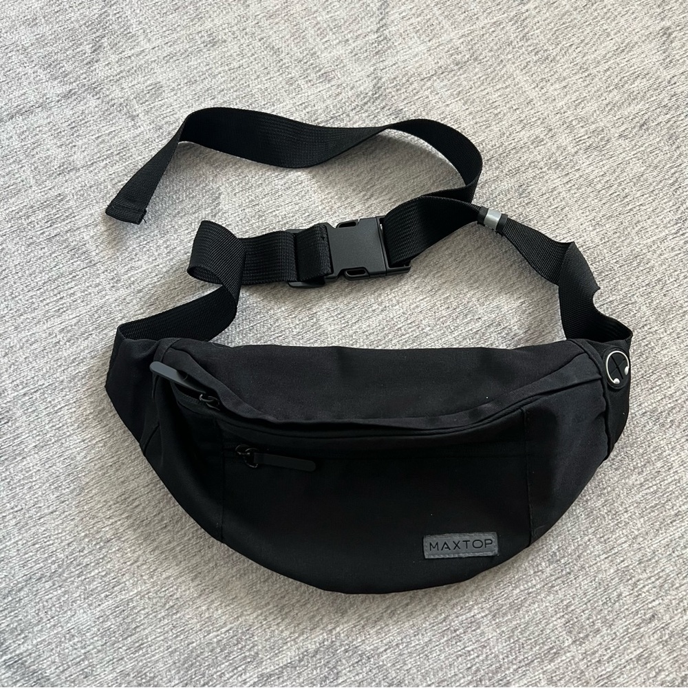 Maxtop Adult Unisex Black Hobo Fanny Pack Belt Bag